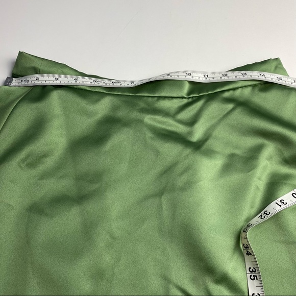 Alfred Angelo formal satin dress clover color 2 piece strapless - Picture 12 of 14